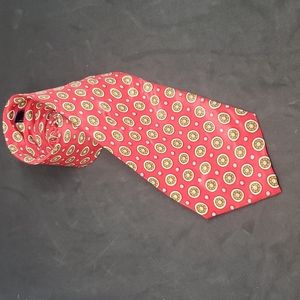 Red Italian silk tie